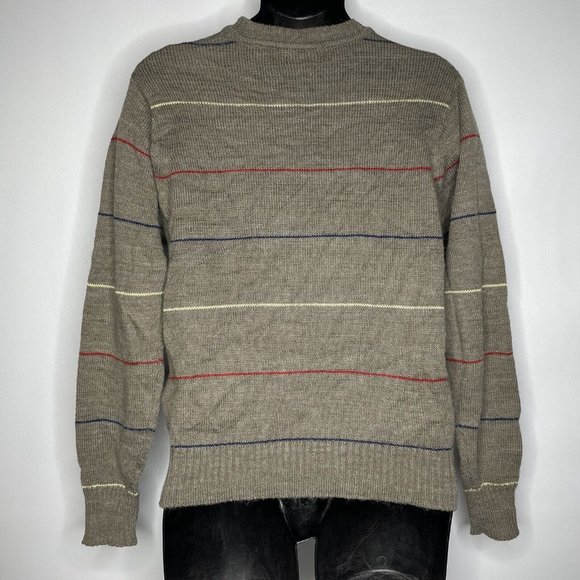 Vintage 70s Bruce Jenner Sports In Motion Taupe Brown Argyle Sweater - Picture 6 of 7